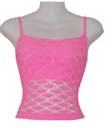 Designer inspired wholesale clothing wear  online factory supplies Hot pink crochet style tank top with beautiful pattern