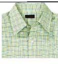 Mens casual wear clothing distribution import wholesale factory supplies Lime green and white plaid mens button up shirt 