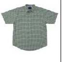 Online casual wear clothing export distributor supplies Mens short sleeved, button up shirt in green