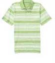 men and womens clothing wear product wholesale manufacturer supplies Green and white striped polo shirt