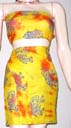 Summer clothing manufacturer exports Thailand elephant sarong wrap in yellow with orange colors