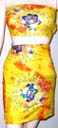 Womens wrap clothing supplier exports Sexy batik style sarong outfit in yellow with floral motif