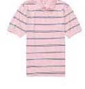 Wholesale sport and active wear shopping catalog. Pink and gray fitted polo shirt