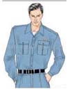 Work wear wholesale warehouse manufactures Mens denim colored work outfit with button up top and breast pockets
