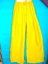 Relax fit clothing distribution outsourcing trader sells Yellow summer wrap pants with draw string waist